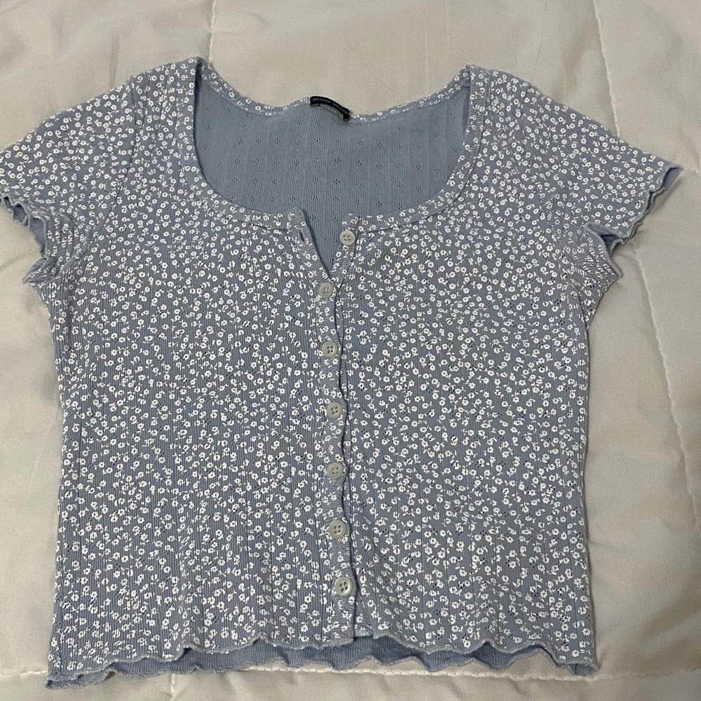 A brandy button up top